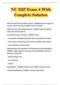 NU 327 Exam 4 With Complete Solution