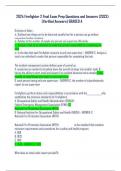 2024 Firefighter 2 Final Exam Prep Questions and Answers (2023)  (Verified Answers) GRADED A Divisions of labor... A. Outlines how things are to bedoneandusually how far apersoncan go without requesting further guidance B. Relates tothenumber of peopleone