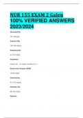 NUR 155 EXAM 2 Galen 100% VERIFIED ANSWERS  2023/2024