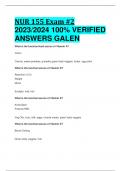 NUR 155 EXAM 2 Galen 100% VERIFIED ANSWERS  2023/2024