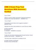 CWB 2 Exam Prep Test  Questions With Answers |  Verified