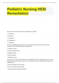 Pediatric Nursing HESI Remediation