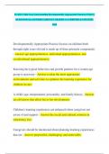 FL DCF Child Care Understanding Developmentally Appropriate Practices (UDAP) | QUESTIONS & ANSWERS |ALREADY GRADED A+| VERIFIED & UPDATED| 2024