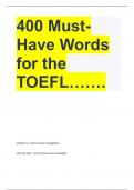 400 Must-Have Words for the TOEFL…….