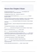 Honors Gov Chapter 2 Exam with complete solutions