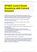 OPSEC Level II Exam Questions with Correct Answers 