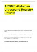 ARDMS Abdomen Ultrasound Registry Review