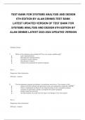 TEST BANK FOR SYSTEMS ANALYSIS AND DESIGN  6TH EDITION BY ALAN DENNIS-TEST BANK LATEST UPDATED VERSION OF TEST BANK FOR  SYSTEMS ANALYSIS AND DESIGN 6TH EDITION BY  ALAN DENNIS LATEST 2023-2024 UPDATED VERSION