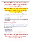 NRCME (DOT)Test Bank Questions 2023  Questions & 100% Correct Solutions-  Latest 2023-2024 Exam     