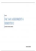 FAC 1601 ASSIGNMENT 4 SEMESTER 2 EXAM | QUESTIONS & COMPLETE ANSWERS (RATED 98%) | BEST 2023 UPDATE