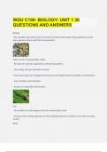 WGU C190- BIOLOGY UNIT 1 |36 QUESTIONS AND ANSWERS |GUARANTEED SUCCESS