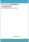 FAC 1601 ASSIGNMENT 5 SEMESTER 1 EXAM - (GRADED 98%) Q&A 2023 VERSION