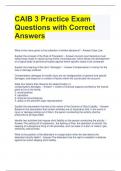 CAIB 3 Practice Exam Questions with Correct Answers 