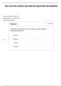 THEA 105 SP20 LESSON 8 QUIZ PRACTICE QUESTIONS AND ANSWERS