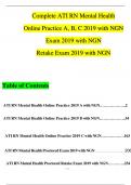 Complete NGN ATI RN Mental Health Online Practice A, B, C, 2019, ATI RN Mental Health Exam 2019 & Retake Exam 2019 Questions and Answers (Verified by Expert)