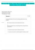 THEA 105 SP20 LESSON 14 QUIZ PRACTICE QUESTIONS AND ANSWERS PENNSYLVANIA STATE UNIVERSITY