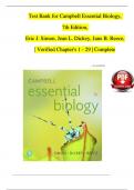 TEST BANK For Campbell Essential Biology, 7th Edition, Eric J. Simon, Jean L. Dickey,| Verified Chapter's 1 - 29 | Complete Newest Version