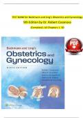 TEST BANK for Beckmann and Ling’s Obstetrics and Gynecology, 9th Edition by Casanova, All 50 Chapters Covered, Verified Latest Edition