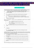 NRNP 6645, NRNP 6645N FINAL EXAM [NGN] NEW UPDATE 2023 QUESTIONS WITH ANSWERS   NRNP 6645 Final Exam 