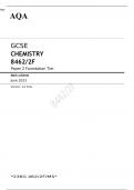 AQA GCSE CHEMISTRY Paper 2 Foundation Tier Mark scheme 8462/2F June 2023