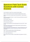 Spectrum Field Tech Exam Questions with Correct Answers 