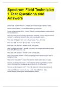 Spectrum Field Technician 1 Test Questions and Answers 