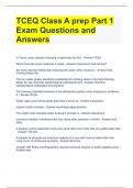 TCEQ Class A prep Part 1 Exam Questions and Answers 