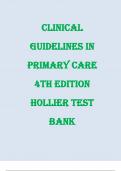 Clinical Guidelines in Primary Care 4th Edition Hollier Test Bank