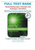 Test Bank for Dental Radiography: Principles and Techniques 5th Edition by Joen Iannucci & Laura Jansen Howerton 9780323297424 Chapter 1-34 | Complete Guide A+