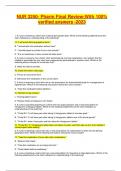 NUR 3250- Pharm Final Review-With 100% verified answers -2023 1. A nurse is teaching a client who is taking atorvastatin daily. Which of the following statements by the client indicates an understanding of the teaching? *A. "I will avoid drinking grape