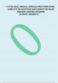 1. ATI RN ADULT MEDICAL SURGICALPROCTORED EXAM COMPLETE 300 QUESTIONS AND CORRECT DETAILED ANSWERS (VERIFIED ANSWERS) |ALREADY GRADED A