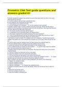 Prometric CNA Test guide questions and answers graded A+