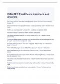 ISSA CES Final Exam Questions and Answers