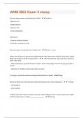 ANSI 3653 Exam 3 sheep Questions With Complete Solutions Graded A+