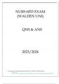 NURS 6053 EXAM ( WALDEN UNI ) QNS & ANS 20232024.p