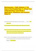 Biochemistry - C624: Module 2: The Case of the Puzzled Dad / 3. Check Your Understanding: Case Study 2 Application. Questions and answers. Rated A+