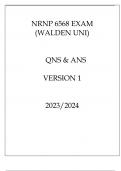 NRNP 6568 EXAM ( WALDEN UNI ) QNS & ANS VERSION 1 20232024