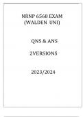 NRNP 6568 EXAM ( WALDEN UNI ) QNS & ANS 2 VERSIONS 20232024.