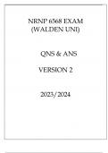 NRNP 6568 EXAM ( WALDEN UNI ) QNS & ANS VERSION 2 20232024.