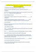 Certified Para Optometric Complete Questions And Answers Graded A