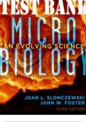 TEST BANK for Microbiology An Evolving Science, 3rd Edition, John Foster & Joan Slonczewski (Complete 28 Chapters Q&A)