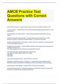 AMCB Practice Test Questions with Correct Answers 