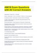 AMCB Exam Questions with All Correct Answers 