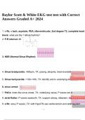 Baylor Scott & White EKG test  with Correct Answers Graded A+ 2024.