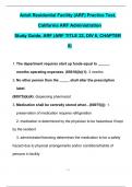 Adult Residential Facility (ARF) Practice Test, California ARF Administration Study Guide, ARF (ARF TITLE 22, DIV 6, CHAPTER 6) questions & answers 2023 ( A+ GRADED 100% VERIFIED)