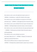 Appian Senior Developer Exam Questions & Answers Already Graded A+