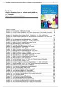 Test Bank - Wong's Nursing Care of Infants and Children (11e by Hockenberry) 1 Test Bank for Wong's Nursing Care of Infants and Children, 11th Edition Author: Marilyn J. Hockenberry, David Wilson