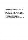 TEST BANK FOR ANATOMY & PHYSIOLOGY: AN INTEGRATIVE APPROACH 4TH EDITION MICHAEL MCKINLEY VALERIE O’LOUGHLIN THERESA BIDLE