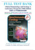 Test Bank For Clinical Immunology and Serology A Laboratory Perspective Fifth Edition by Christine Dorresteyn Miller  ISBN 9780803694408 | Complete Guide A+