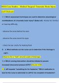 HESI Case Studies - Medical Surgical-Traumatic Brain Injury (Jeff Dickson) Questions and Answers (2023/2024) (Verified Answers)